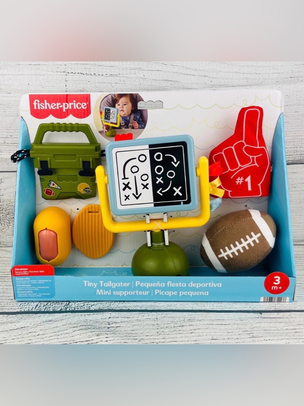 Fisher Price Tiny Tailgater 6pc Baby Toys for Ages 3m+ NEW Sensory Fine Motor